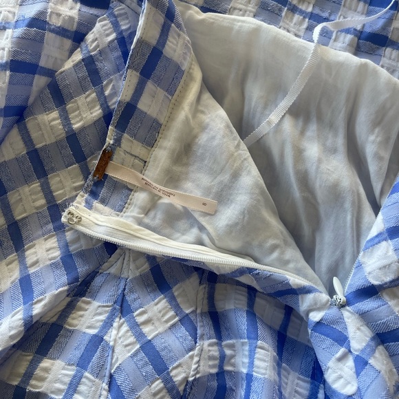 Free People Halter Dress Blue and White Checkered - Picture 2 of 8